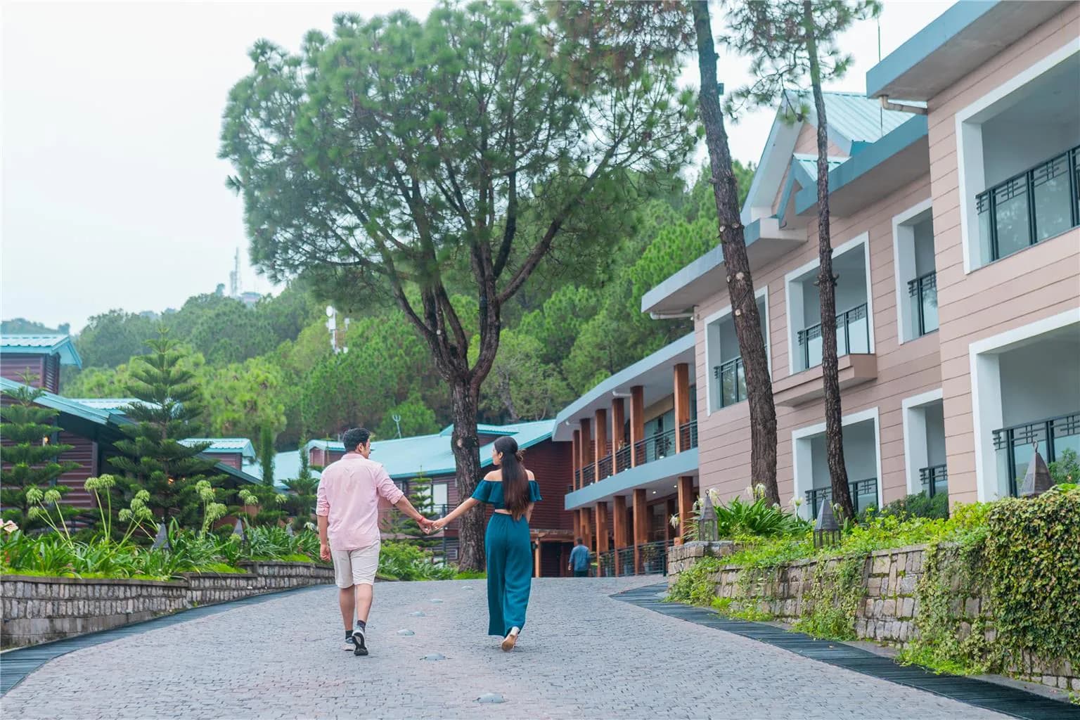 Resort buildings and driveway at Radisson Blu Resort Dharamshala