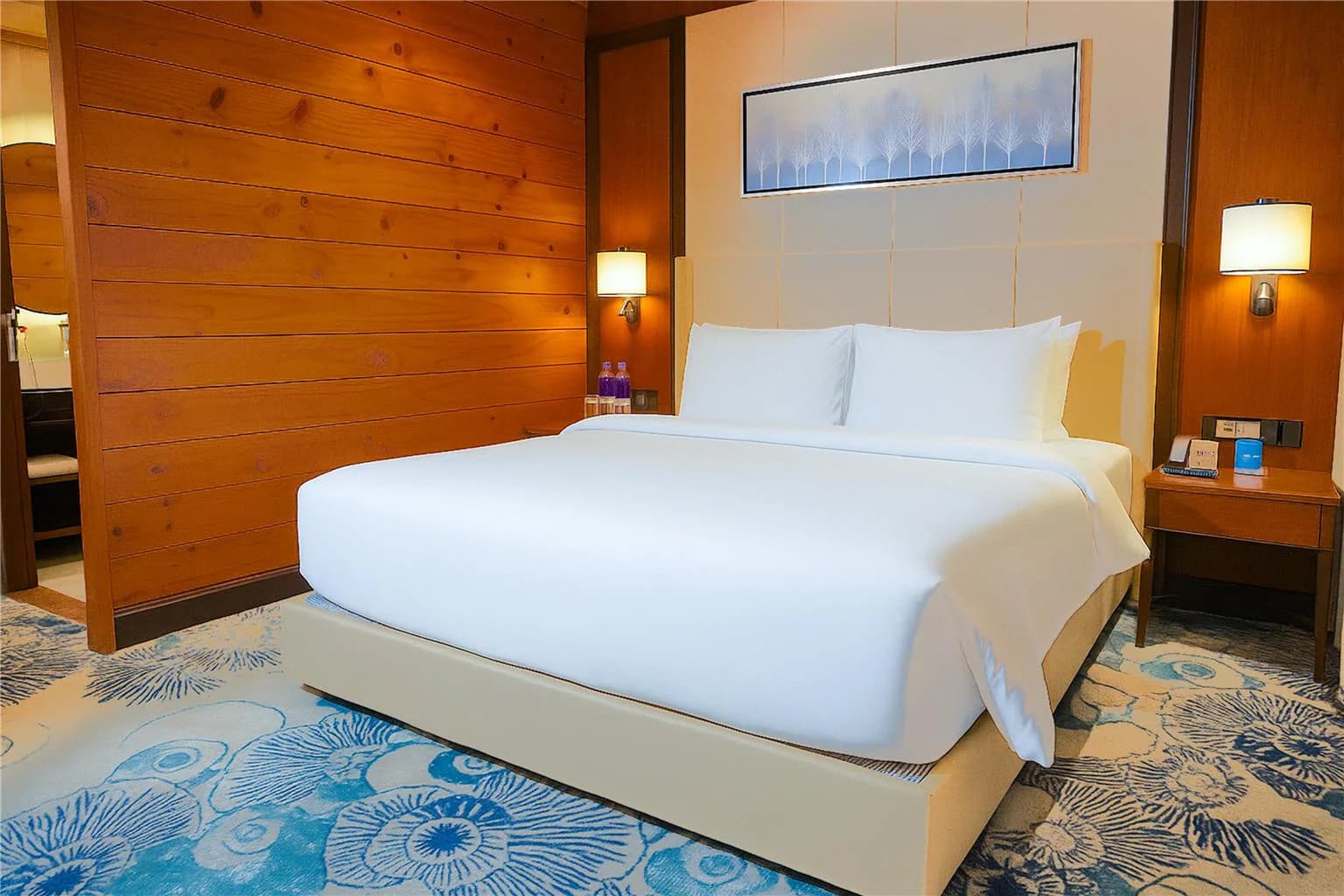 Guest room with king bed at Radisson Blu Resort Dharamshala